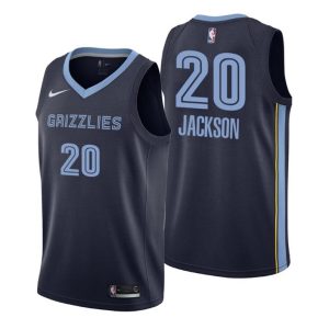 Herren 2019-20 Memphis Grizzlies Trikot #20 Josh Jackson Icon Navy Swingman
