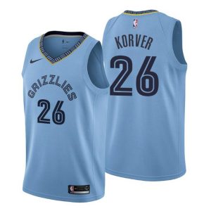 Herren 2019-20 Memphis Grizzlies Trikot #26 Kyle Korver Statement Blau Swingman
