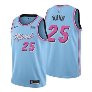 Herren 2019-20 Miami Heat Trikot #25 Kendrick Nunn City Blau Swingman