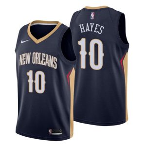 Herren 2019-20 New Orleans Pelicans Trikot #10 Jaxson Hayes Icon Navy Swingman