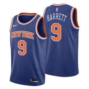 Herren 2019-20 New York Knicks Trikot #9 R.J. Barrett Icon Royal Swingman