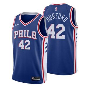 Herren 2019-20 Philadelphia 76ers Trikot #42 Al Horford Icon Blau Swingman