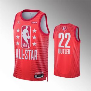 Herren 2022 All-Star Trikot #22 Jimmy Butler Maroon Stitched