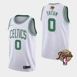Herren Boston Celtics Trikot #0 Jayson Tatum 2022 Weiß NBA Finals Stitched