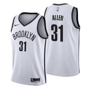 Herren Brooklyn Nets Trikot #31 Jarrett Allen Association Weiß Swingman