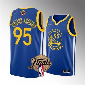 Herren Golden State Warriors Trikot #95 Juan Toscano-Anderson 2022 Blau NBA Finals Stitched