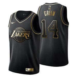 Herren Los Angeles Lakers Trikot #14 Danny Grün Golden Edition Schwarz Fashion