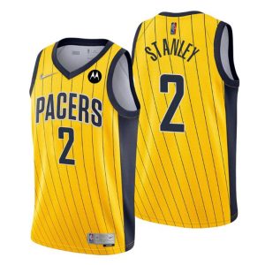 Indiana Pacers Trikot NO. 2 Cassius Stanley Earned Edition Gold