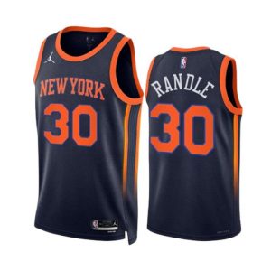 Julius Randle 30 New York Knicks Trikot Jordan Navy Version Statement Edition 2022-23 Swingman Herren
