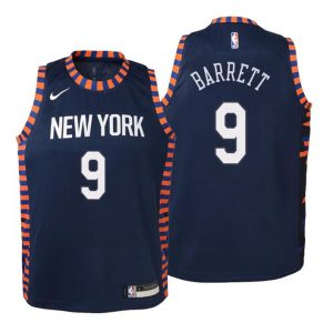 Kinder 2019-20 New York Knicks Trikot #9 R.J. Barrett City Navy Swingman