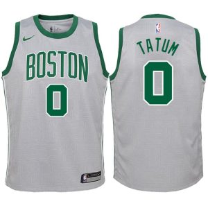Kinder Boston Celtics Trikot #0 Jayson Tatum Grau Swingman – City Edition
