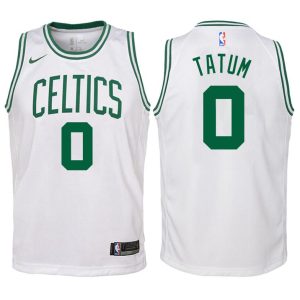 Kinder Boston Celtics Trikot #0 Jayson Tatum Weiß Swingman -Association Edition