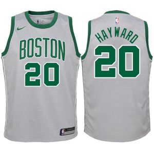 Kinder Boston Celtics Trikot #20 Gordon Hayward Grau Swingman – City Edition