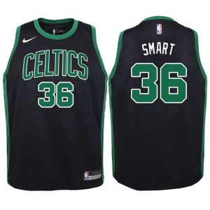 Kinder Boston Celtics Trikot #36 Marcus Smart Schwarz Swingman -Statement Edition