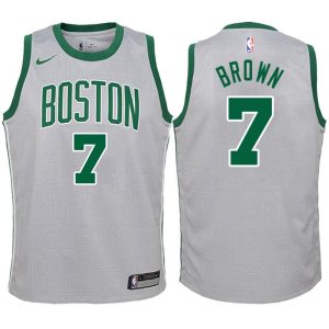 Kinder Boston Celtics Trikot #7 Jaylen Braun Grau Swingman – City Edition