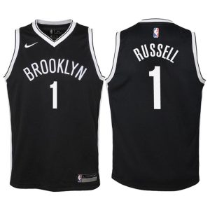 Kinder Brooklyn Nets Trikot #1 D’Angelo Russell Schwarz Swingman – Icon Edition