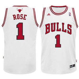 Kinder Chicago Bulls Trikot #1 Derrick Rose Revolution 30 Swingman Weiß