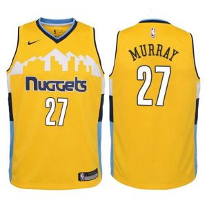 Kinder Denver Nuggets Trikot #27 Jamal Murray Gold Swingman – Statement Edition