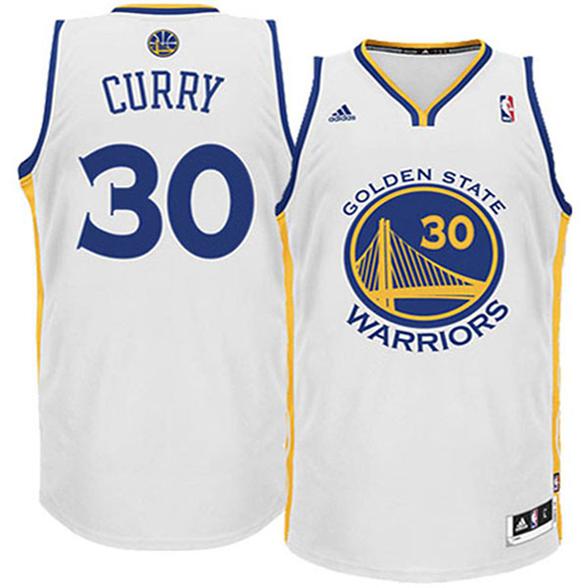 Kinder Golden State Warriors Trikot #30 Stephen Curry Revolution 30 Swingman Home Weiß