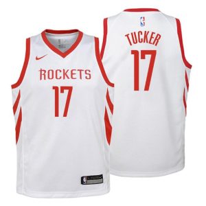Kinder Houston Rockets Trikot #17 P.J. Tucker Association Weiß Swingman
