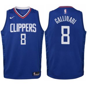 Kinder Los Angeles Clippers Trikot #8 Danilo Gallinari Blau Swingman -Icon Edition