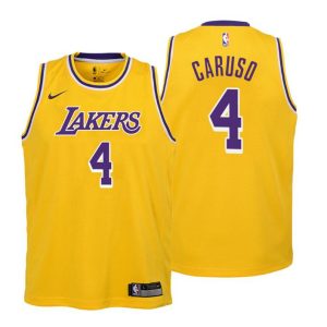 Kinder Los Angeles Lakers Trikot #4 Alex Caruso Icon Edition Gold Swingman