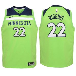 Kinder Minnesota Timberwolves Trikot #22 Andrew Wiggins Grün Swingman – Statement Edition