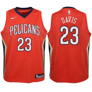 Kinder New Orleans Pelicans Trikot #23 Anthony Davis Rot Swingman -Icon Edition