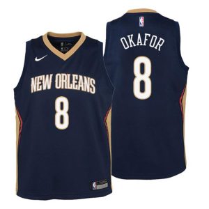 Kinder New Orleans Pelicans Trikot #8 Jahlil Okafor Icon Edition Navy Swingman