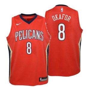 Kinder New Orleans Pelicans Trikot #8 Jahlil Okafor Statement Rot Swingman