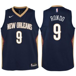 Kinder New Orleans Pelicans Trikot #9 Rajon Rondo Navy Swingman -Icon Edition