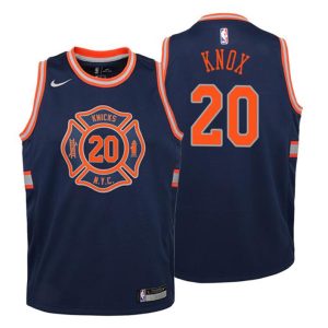 Kinder New York Knicks Trikot #20 Kevin Knox City Edition Navy Swingman