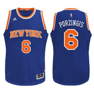 Kinder New York Knicks Trikot #6 Kristaps Porzingis Road Blau Swingman