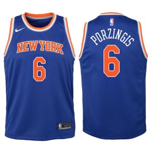 Kinder New York Knicks Trikot #6 Kristaps Porzingis Royal Swingman -Icon Edition