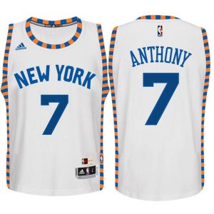Kinder New York Knicks Trikot #7 Carmelo Anthony Hardwood Classics Home Weiß