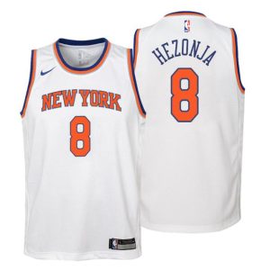 Kinder New York Knicks Trikot #8 Mario Hezonja Association Weiß Swingman