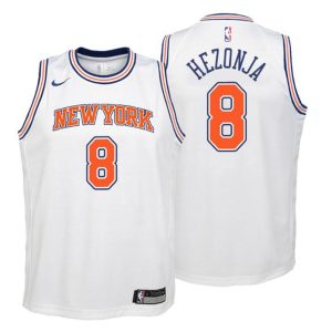 Kinder New York Knicks Trikot #8 Mario Hezonja Statement Weiß Swingman