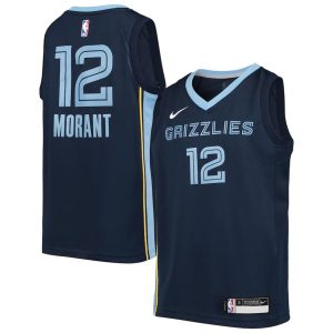 Kinder Nike Ja Morant Blau Memphis Grizzlies Trikot Team Swingman