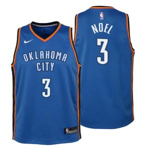 Kinder Oklahoma City Thunder Trikot #3 Nerlens Noel Icon Edition Blau Swingman