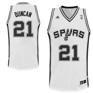 Kinder San Antonio Spurs Trikot #21 Tim Duncan Revolution 30 Swingman Home Weiß