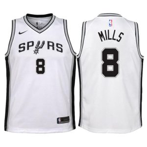 Kinder San Antonio Spurs Trikot #8 Patty Mills Weiß Swingman -Association Edition