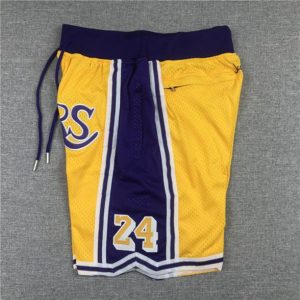 Kobe Bryant 8 24 Los Angeles Lakers Gelb  Shorts