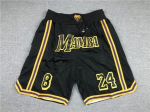 Kobe Bryant 8 24 Los Angeles Lakers MAMBA Schwarz Shorts