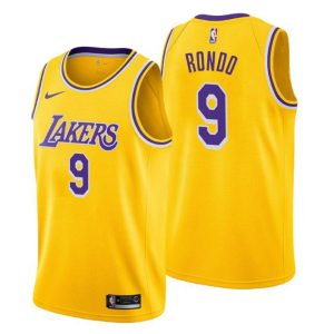 Los Angeles Lakers Trikot #9 Rajon Rondo Icon Edition Gold Swingman