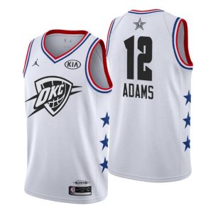 Men 2019 NBA All-Star Trikot Game Oklahoma City Thunder Trikot #12 Steven Adams Weiß Swingman