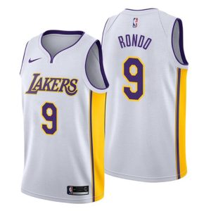 Men Los Angeles Lakers Trikot #9 Rajon Rondo Association Weiß Swingman
