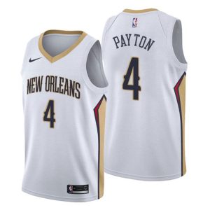 Men New Orleans Pelicans Trikot #4 Elfrid Payton Association Weiß Swingman