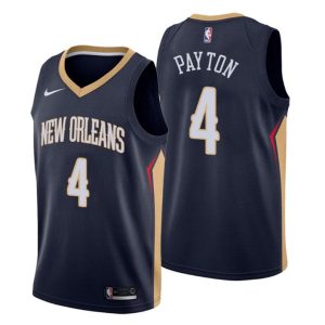 Men New Orleans Pelicans Trikot #4 Elfrid Payton Icon Edition Navy Swingman