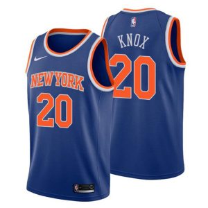 Men New York Knicks Trikot #20 Kevin Knox Icon Edition Blau Swingman