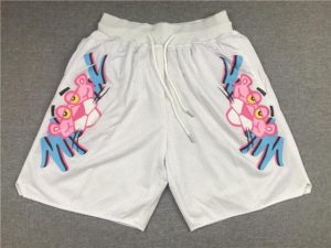 Miami Heat Rosa Panther Vice Weiß Basketball Shorts